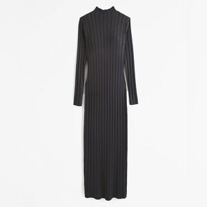 Abercrombie & Fitch Long-Sleeve glossy maxi sweater dress